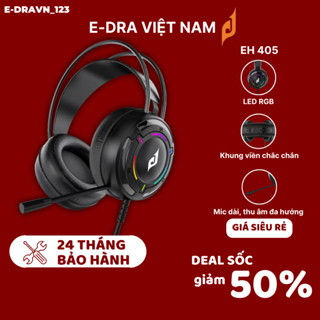 [RẺ VÔ ĐỊCH] Tai nghe GAMING chụp tai E-DRA EH405 LED RGB. Hàng chính hãng - Bảo hành 24 tháng