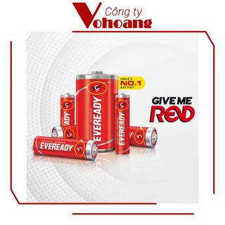 Bộ 8 pin AAA - Pin đũa Eveready Heavy Duty 1.5V carbon không sạc (Đỏ)