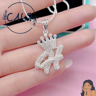 C147 Mặt dây chuyền Iced Out vương miện King Crown Bạc thật Thiên Cát s950