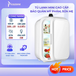  Tủ Lạnh Mini Mặt Gương Đèn LED 12L PITEK Bảo Quản Mỹ Phẩm Trữ Sữa  BẢO HÀNH CHÍNH HÃNG  