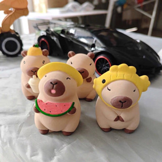   Giá sỉ  combo 6 tượng thạch cao capybara mini size 7-9cm 