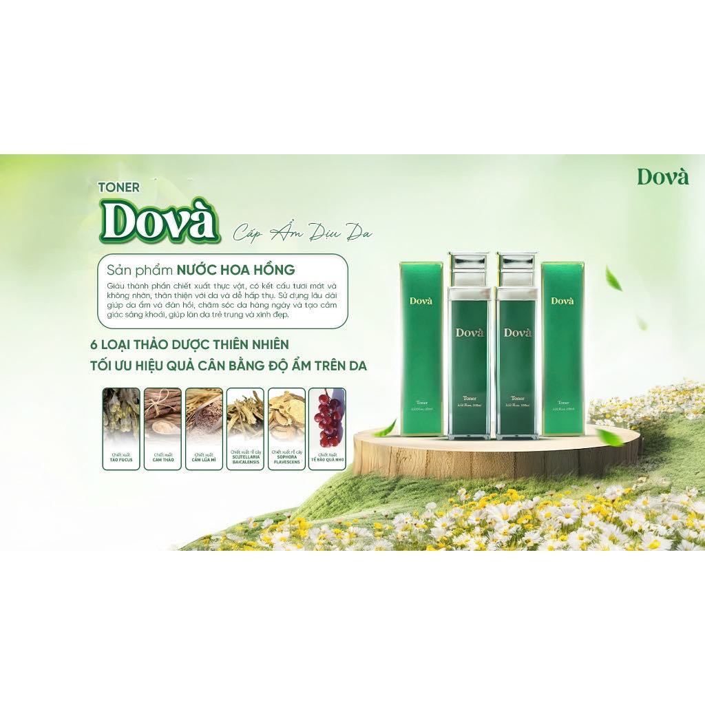 Toner Nước hoa hồng thuần chay DoVà 100ml chính hãng Dova Group
