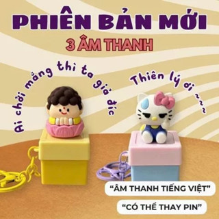[Bản Tiếng Việt] [MUA 1 TẶNG 1] Móc khoá tích đức tịnh tâm giải nghiệp phiên bản Phật, Hello Kitty, Thần Tài,Labubu