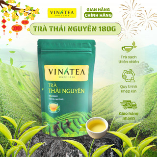 Trà xanh sợi rời túi zip 180g, trà thái nguyên cao cấp, đậm vị, thơm tự nhiên, trà vinatea