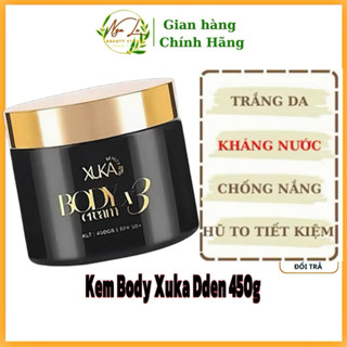 Kem Body Dưỡng Trắng Da XUKA X3 Dưỡng Trắng Làm Ẩm Chống Nắng Hộp Đen 450g 