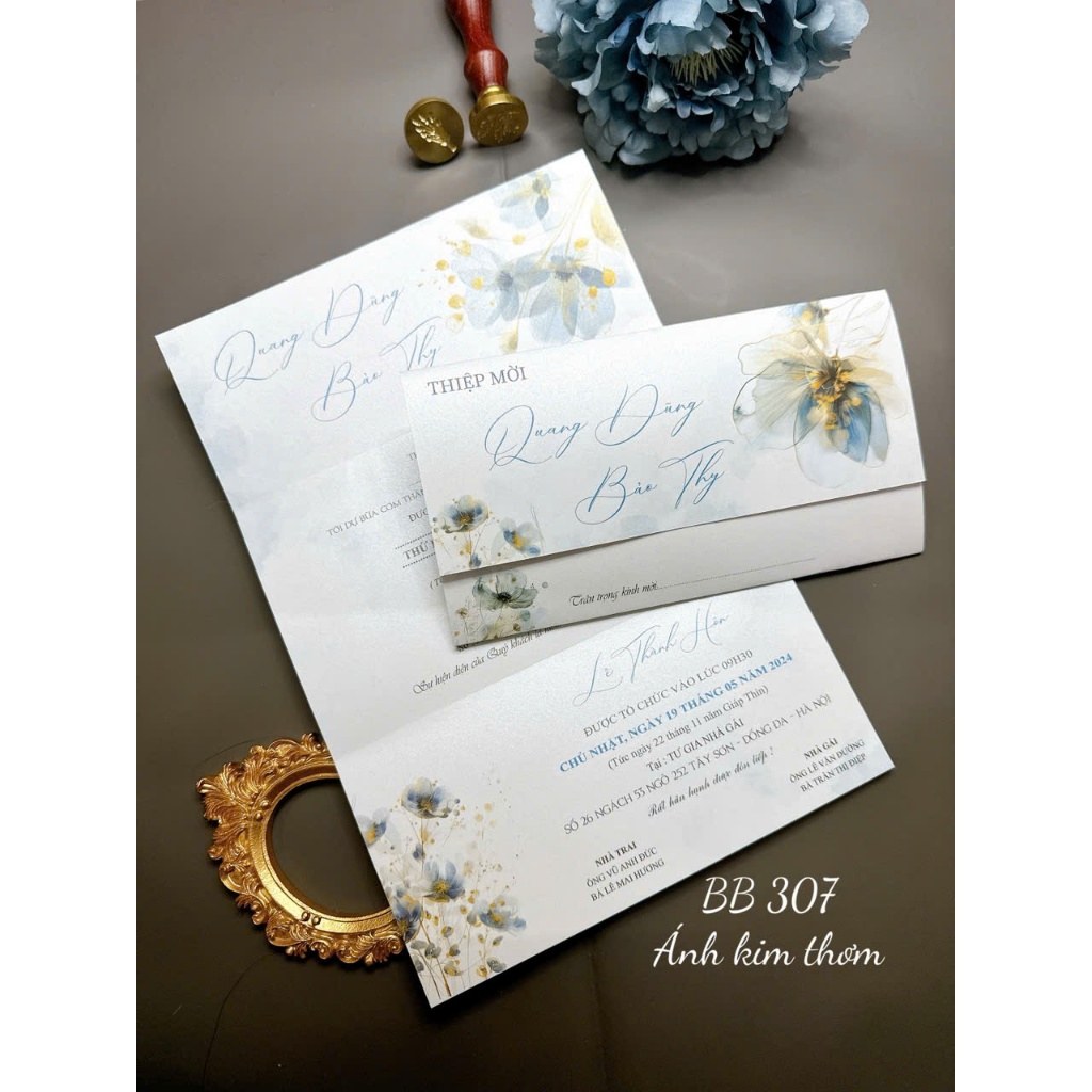Thiệp cưới An Nhiên - Thiệp cưới giá rẻ BB01