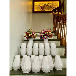  Bình Hoa Nhựa Decor Giả Gốm Cao Cấp Lọ Cắm Hoa Để Bàn Cắm Hoa Kẽm Nhung Hoa Giả Hoa Thật Trang Trí Nhà Cửa 