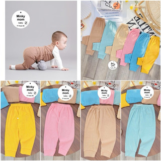   Combo 10 tặng 5  Quần Dài Chục Minky Mom Cho Bé Trai  Bé gái chất thun tăm mềm mịn Từ 3-16kg 