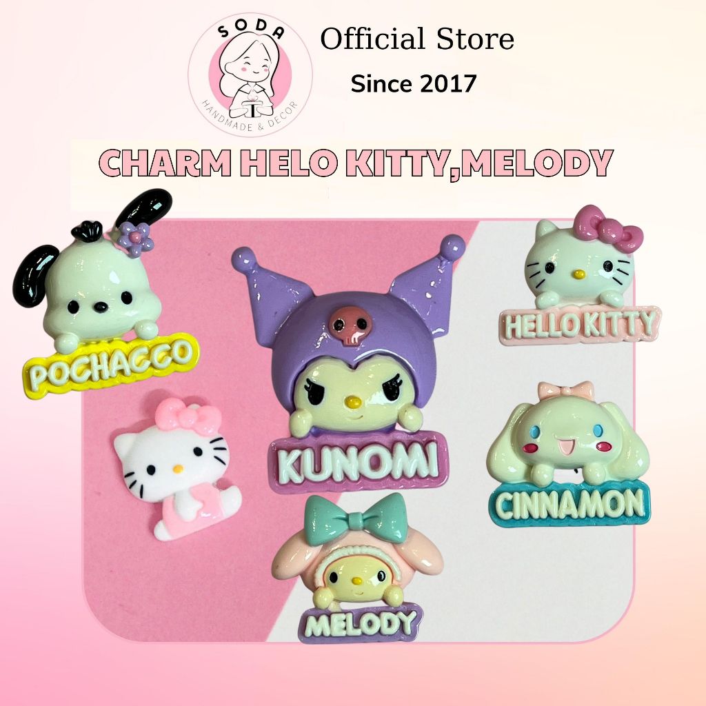 STICKER/ CHARM TRANG TRÍ “HELLO KITTY”