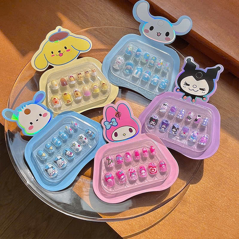 BỘ 12 DÁN MÓNG TAY HOẠT HÌNH SINH ĐỘNG TRẺ EM KUTE AN TOÀN, DỄ SỬ DỤNG