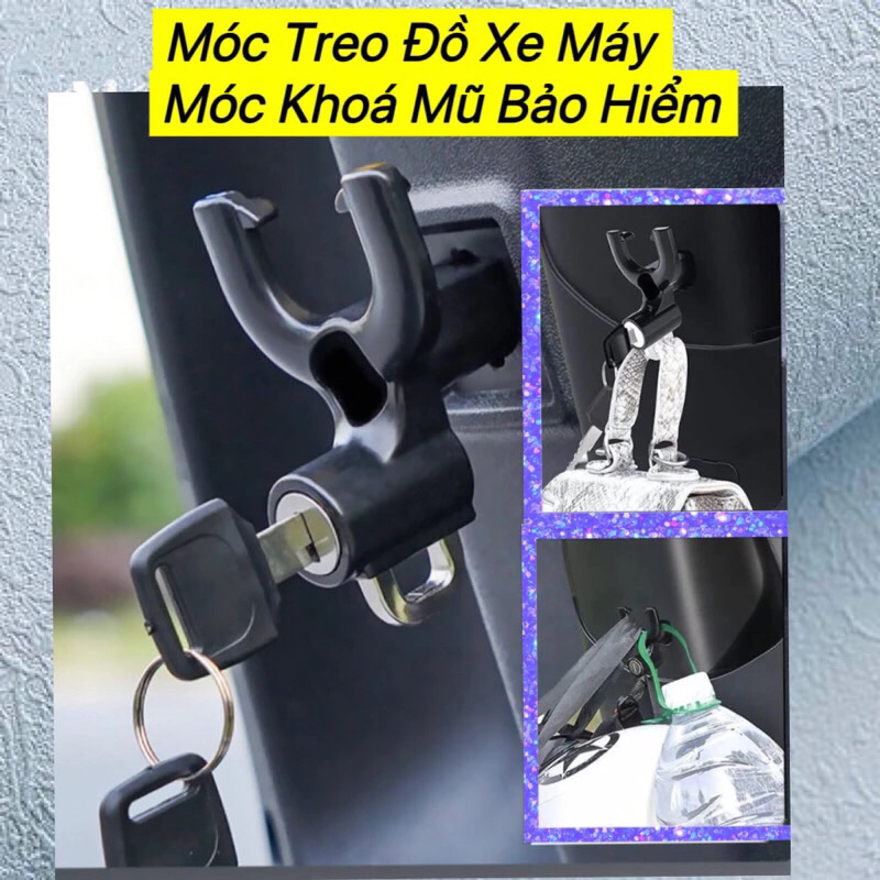Móc Treo Đồ Xe Máy Có Khoá Mũ Bảo Hiểm Xe Máy , Xe Đạp Điện Có Chìa Khoá Chống Trộm Bằng Hợp Kim Nhôm Chống Gỉ Tiện Lợi