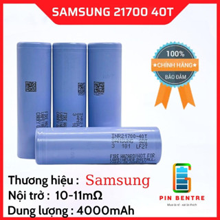 Pin 21700 Samsung 40T chính hãng dòng xả cao 35A/45A