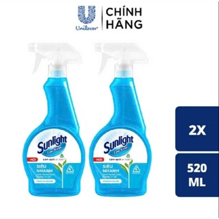 Combo 2 Nước Lau Kính Sunlight Chai 520ml