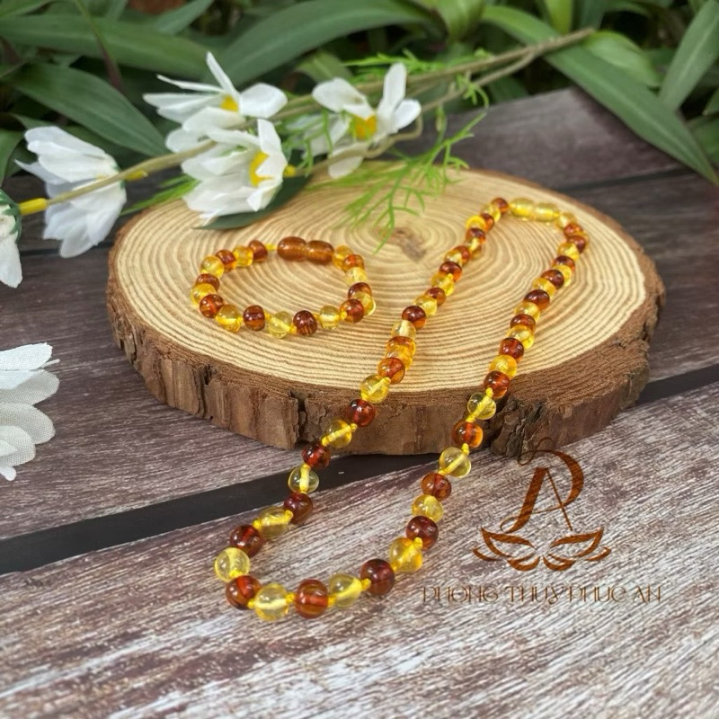  Vòng Hổ Phách Amber Cho Bé Giúp Sức Khỏa Tốt Ngủ Ngon, Tinh Thần Thoải Mái - Chính Hãng 100% 