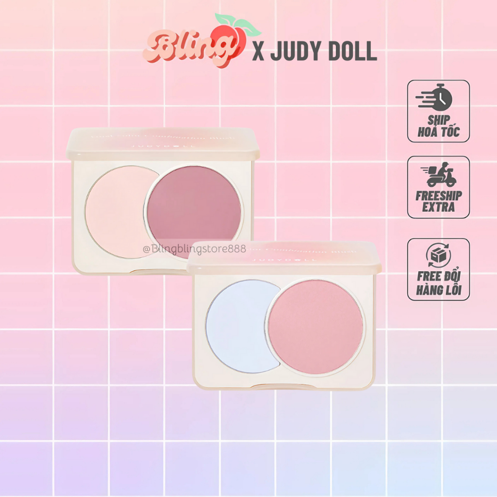 JUDYDOLL Phấn Má Hồng Judydoll Dual-Color Combination Blush