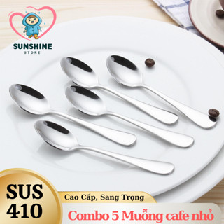 Combo 5 Chiếc Muỗng Cafe, Thìa Cafe Loại Nhỏ size 12.5cm INOX 410 Dày Sáng