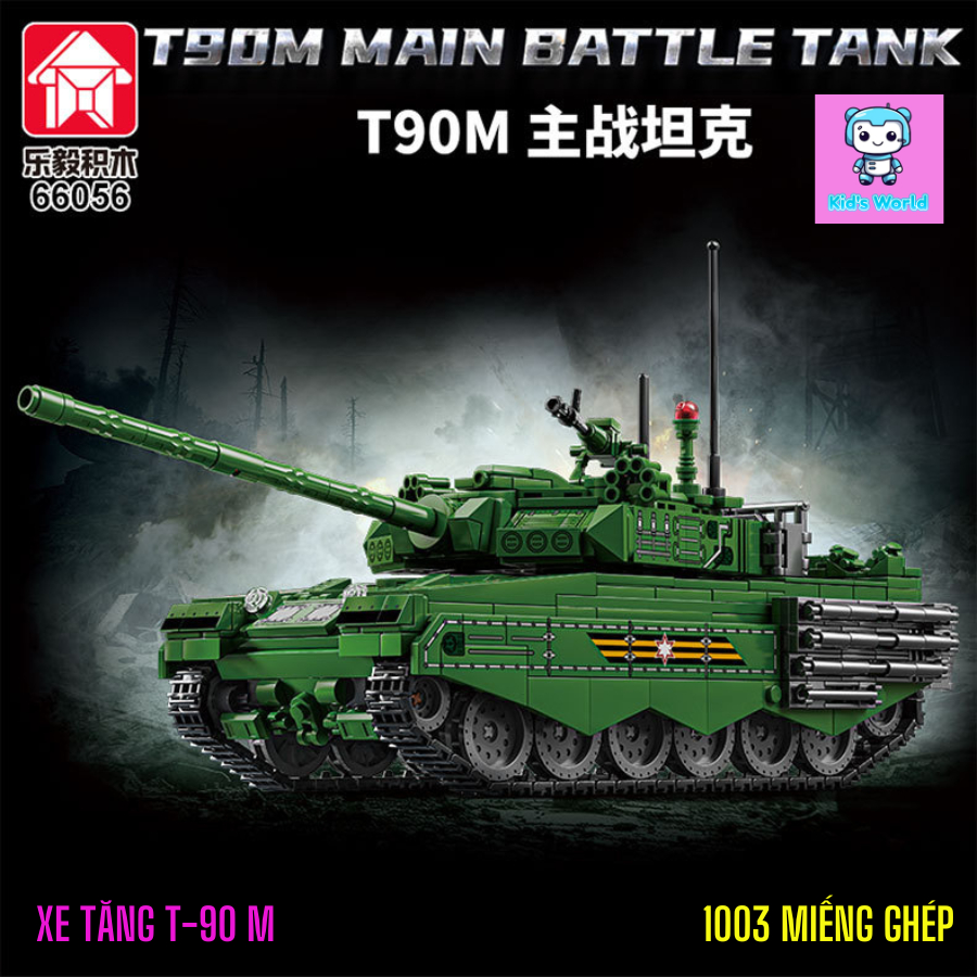 Xe tăng T90-M : LeYi ,đồ chơi lắp ráp, lắp ghép mô hình xe tăng quân sự đồ chơi thông minh lắp ráp m