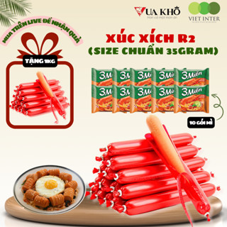 COMBO SIÊU RẺ: 1KG xúc xích ăn liền (SIZE 35gr/cây = 27 cây/kg) - Tặng 1Kg xúc xích + 10 gói mì 3 miền - Đồ ăn vặt