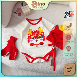 Body Rồng tết 2025 dễ thương cho bé 4-11kg. Bộ đồ tết cho bé sơ sinh, bé trai, bé gái. Dino Kids