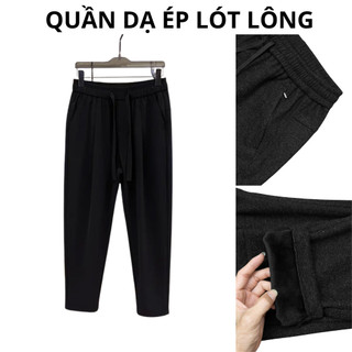    CÓ TÚI KHÓA   Quần dạ ép lót lông cho nam siêu ấm mặc mùa đông đại hàn hàng cao cấp 