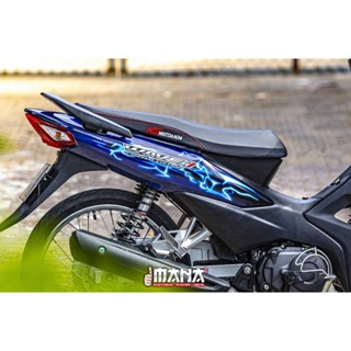 Tem rời wave 110 - Mẫu sấm sét siêu đẹp - Tem dán xe wave decal cao cấp loại 1 siêu bền - Team xe wave - manadecal