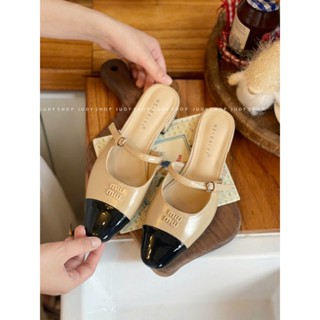 Giày Judy- Sục MEIBAIYI Captoe Mũi Bầu Da Mềm Chữ MIU 3p QCCC [Ảnh Thật]