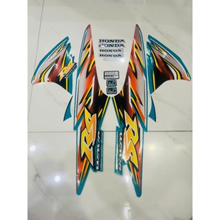  Bộ tem decal dán xe máy honda wave rs 100 đời 2007 2008 màu xanh ngọc siêu đẹp 