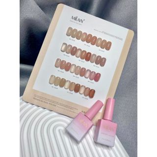 Set sơn gel thạch Milan 12 màu chính hãng ( tặng kèm bảng màu )
