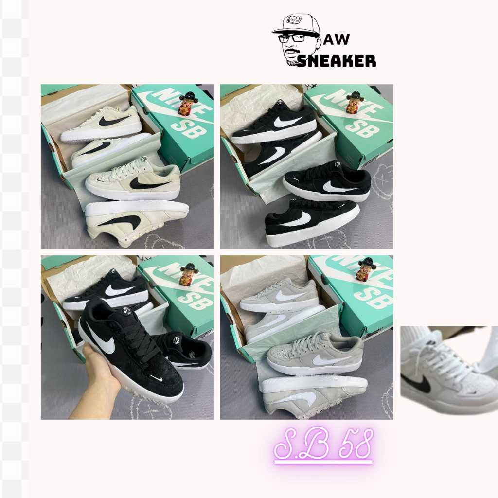 Giày Thể thao SSb 58 Vám Hot2024, Giày Sneaker For 58 Xám Đỏ Dành Cho Nam Nữ Full Pk
