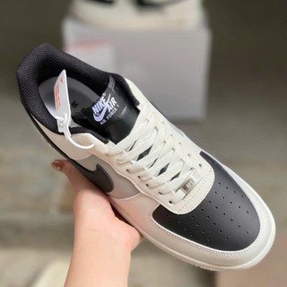 Giày thể thao Mũi Đen, Giày sneaker Cream And Black Đế Air Hót Trend Size Nam Nữ Full Box