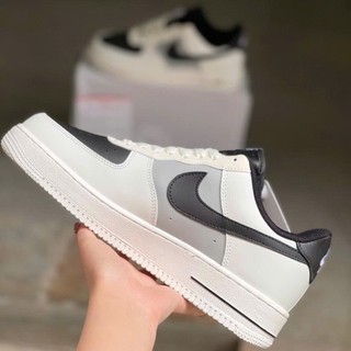 Giày thể thao Mũi Đen, Giày sneaker Cream And Black Đế Air Hót Trend Size Nam Nữ Full Box