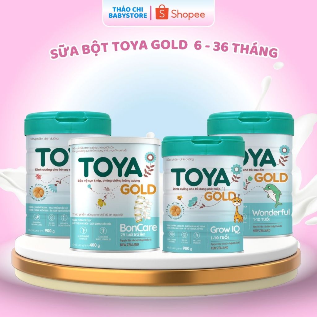 Sữa Bột Toya Gold Boncare, Grow IQ,Wonderful, Pedia, Infant Hộp 900g