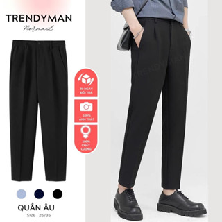  Quần vải học sinh  sinh viên  quần tây âu nam mặc đi chơi đi học - KIỂU DÁNG ĐEN TRƠN 