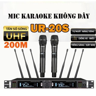 Micro Không Dây Karaoke Shure UR20S - 6 Râu Sóng Xa 200M Ổn Định, Cảm Biến Gia Tốc Tự Ngắt, Chống Hú Tuyệt Đối