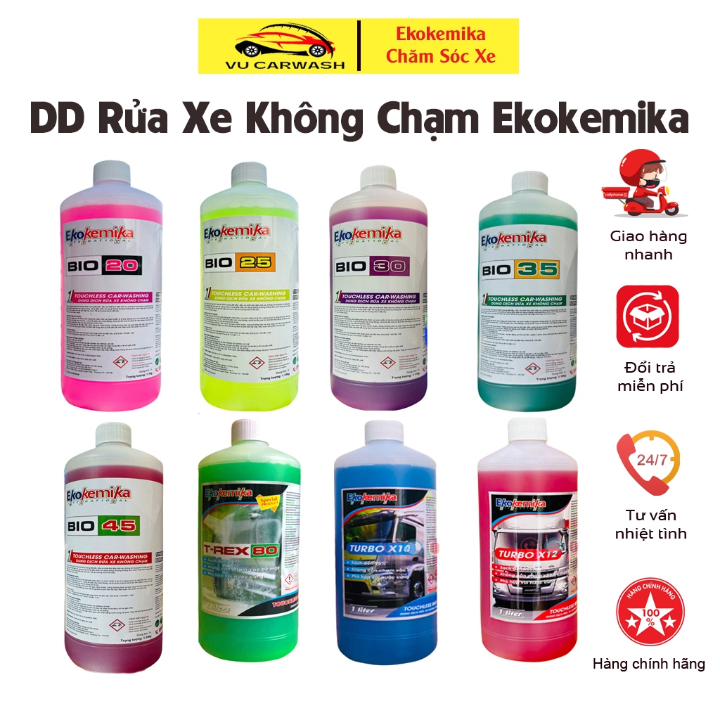 Nước Rửa Xe Không Chạm Siêu Sạch Ekokemika (Ý) Bio 20,Bio 25,Bio 30,Bio 35,Bio 45,Turbo X12,Turbo X1