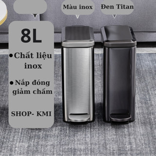 Thùng rác inox 8 lít cao cấp, Thùng rác nhà vệ sinh, Thùng rác phòng ngủ, Thùng rác phòng khách