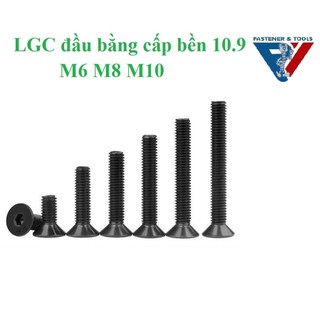   Thép mạ đen 10.9  M6 M8 M10 Bulong lục giác chìm đầu bằng M6 M8 M10 thép mạ cấp bền 10.9 