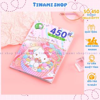  Sổ 450 sticker Hello Kitty Kuromi Melody Cinnamoroll dễ thương 16 tờ trang trí sổ tay nhật ký DIY 