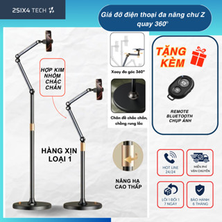 Giá Đỡ Điện Thoại Chữ Z   Xoay 360 Độ, Livestream, Giải Trí Đa Năng Bằng Kim Loại Và Nhôm Chắc Chắn Tiện Dụng