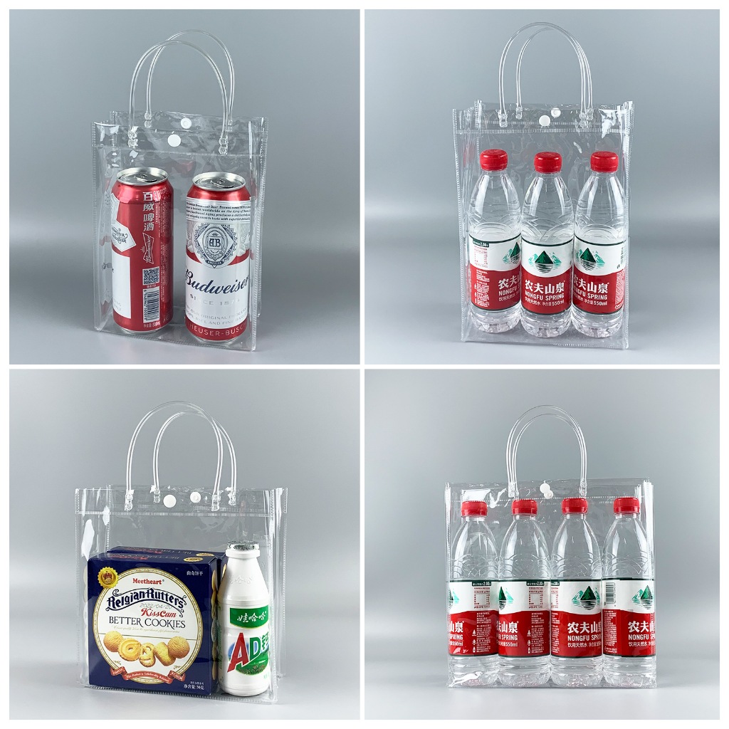 Túi xách mua sắm bằng nhựa PVC trong suốt chống thấm nước cao cấp tiện lợi