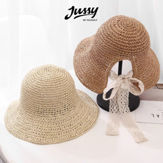  Mũ Cói Mềm Hở Đuôi Buộc Tóc Xinh Xắn JMC07 Jussy Official Nói Cói Rơm Mềm Gấp Gọn Rộng Vành Che Nắng Đi Biển Du Lịch 