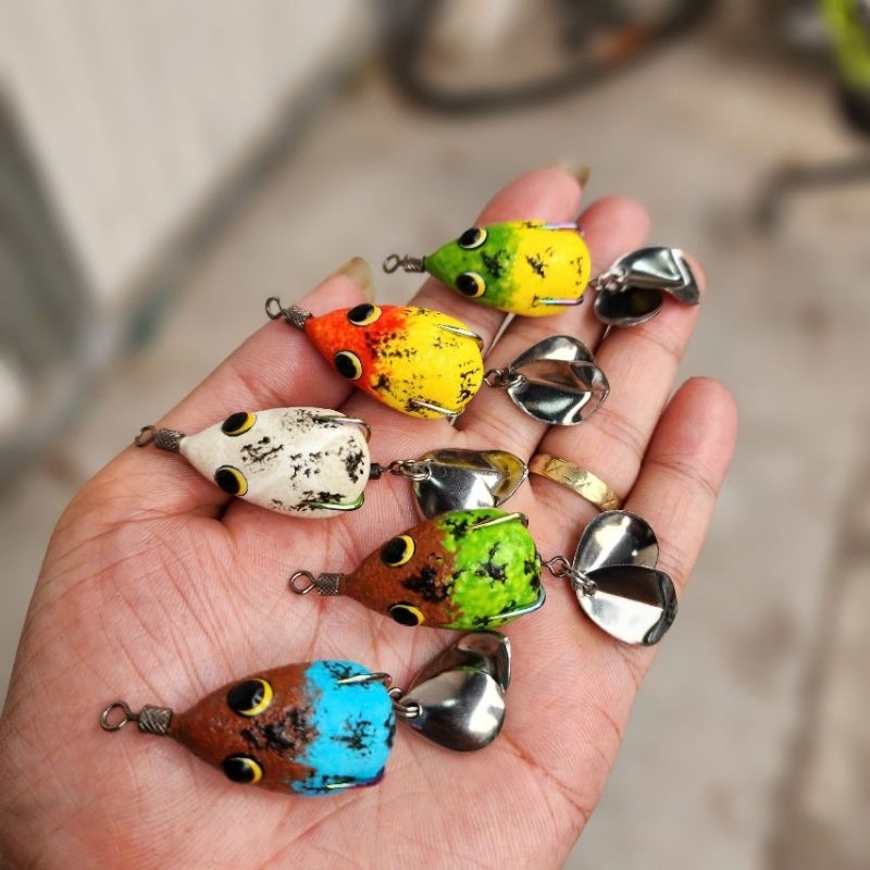 nhái hơi muối tiêu , mồi giả nhái hơi câu lure