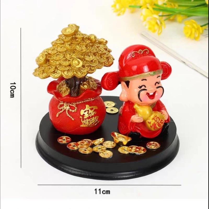 Tượng Thần Tài Hũ Vàng Mang Lại Tài Lộc - Hũ Vàng Thần Tài Mini Để Bàn Trang Trí Tết