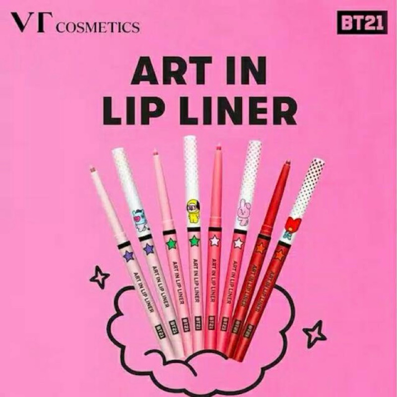 Chì Kẻ Viền Môi VT Art In Lip Liner BT21 - Siêu Đáng Yêu, Lên Màu Chuẩn