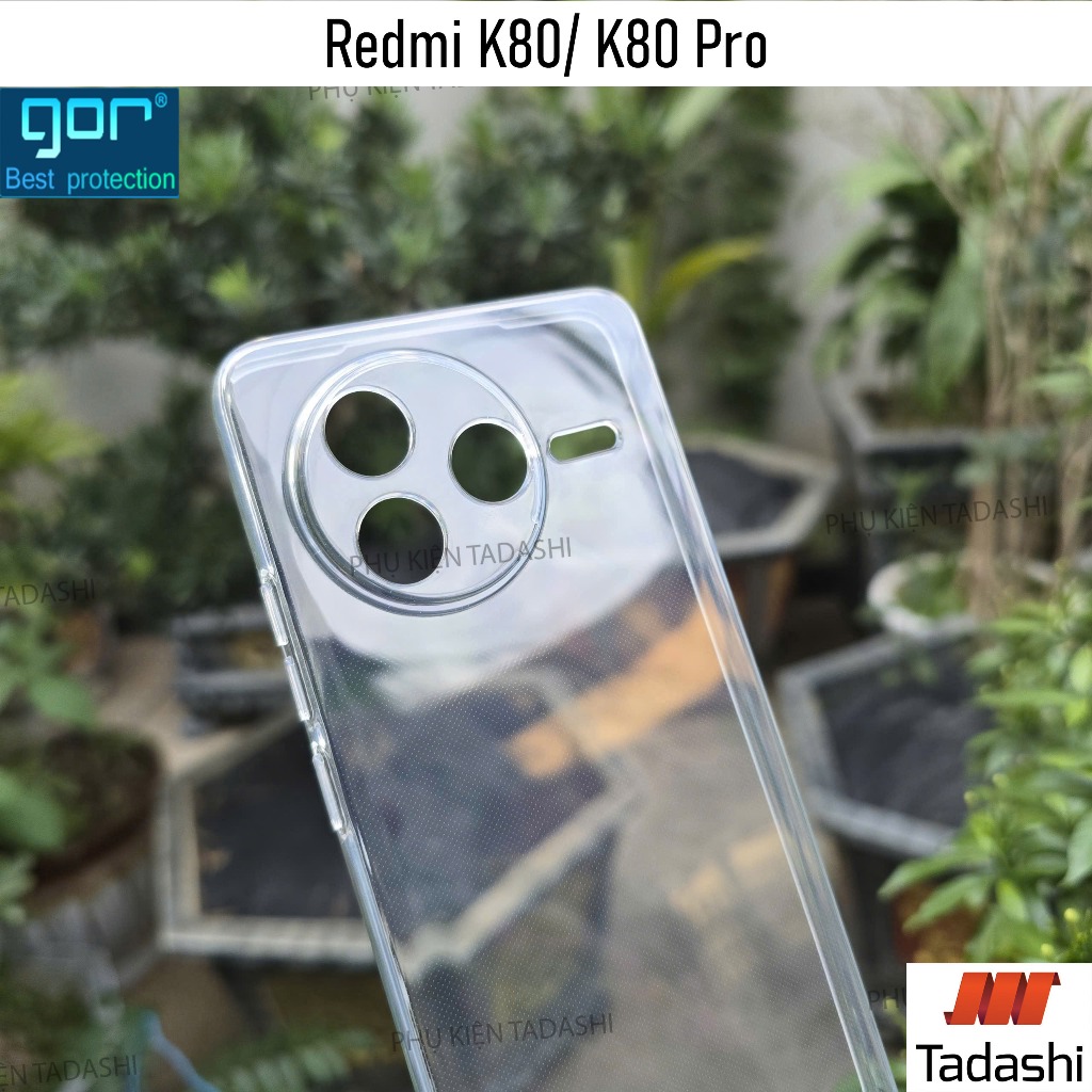 Ốp Lưng Dẻo Gor Redmi K80/ K80 Pro, Redmi K70/ K70 Pro, Redmi K70E, K70 Ultra Trong Suốt Có Gờ Bảo V