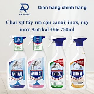 Chai Xịt Tẩy Rửa Vệ Sinh Antikal Tẩy Cặn Bám Canxi, InoxCho Nhà Tắm Hiệu Quả Hàng Đức Chai 750ml