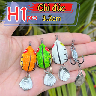 Nhái hơi H1 pro chì đúc size 3,2cm trọng lượng nổi 6g -  lửng 8g . mồi giả câu lure cá lóc cực nhạy giá rẻ