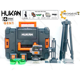 Máy cân bằng laser HUKAN T97 12 tia xanh bóng LED siêu sáng Có điều khiển từ xa 2 pin tặng kèm chân 1m2