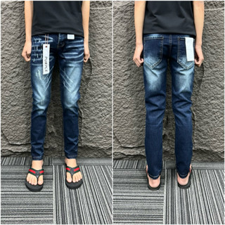 Quần jeans Purple nam xanh đậm không rách mèoo cào CCC nam