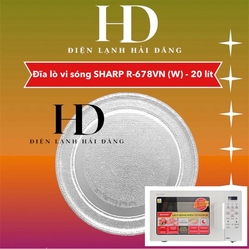 Đĩa lò vi sóng Sharp R-678VN(W) hãng mới 100%